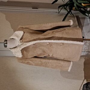 Boho Faux Shearling Leather Coat 60s and 70s Vibe!